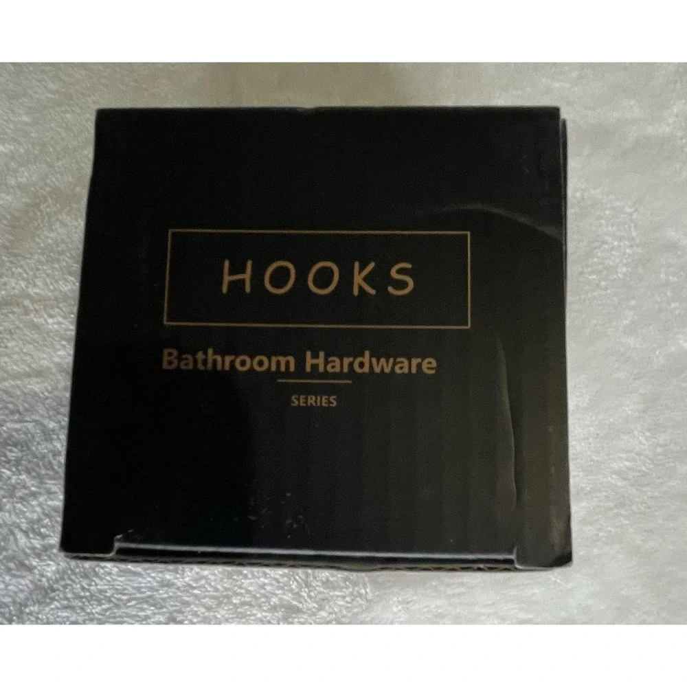 Fomansh Heavy Duty Adhesive Hooks Black Stainless Steel 4 Pack Stick on Wall